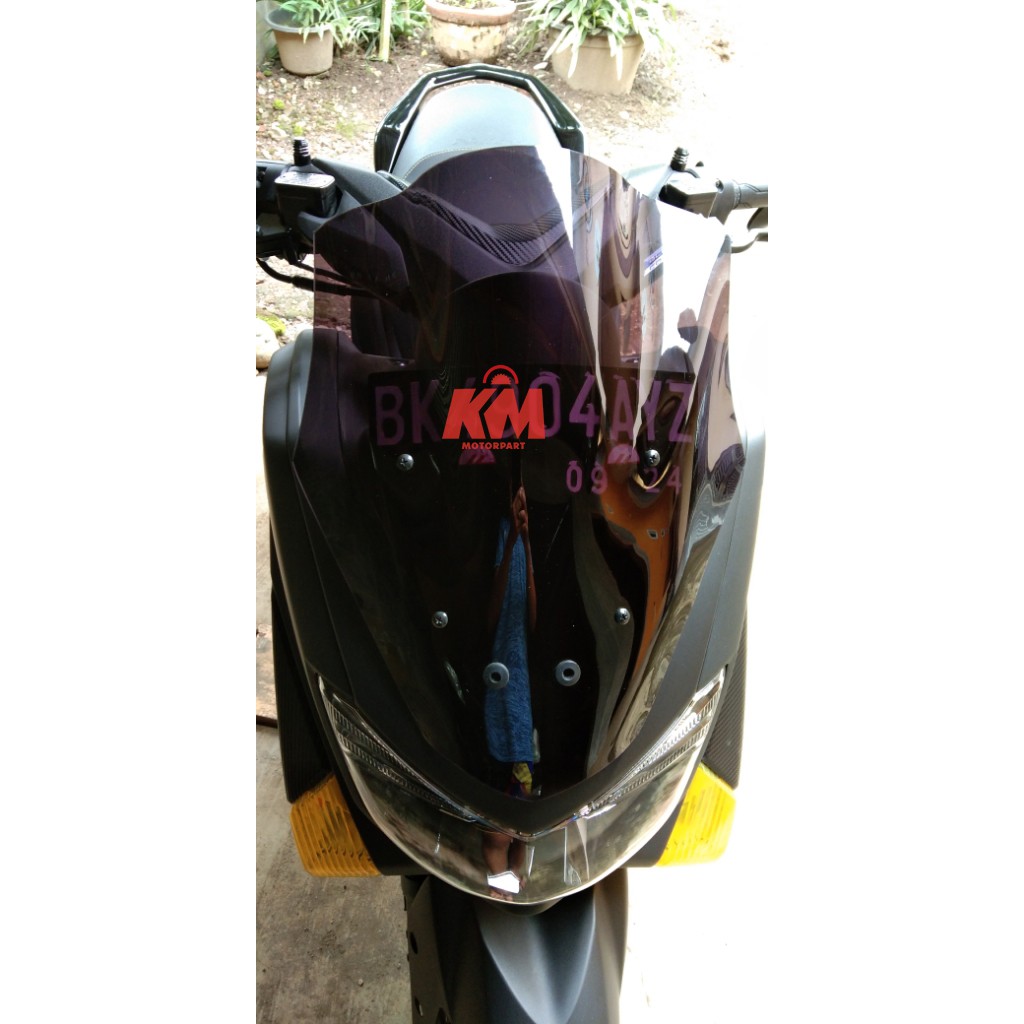 Visor Windshield Nmax Model Jenong Tebal 3 mm Panjang 45 cm Bahan Mika Akrilik Variasi N Max