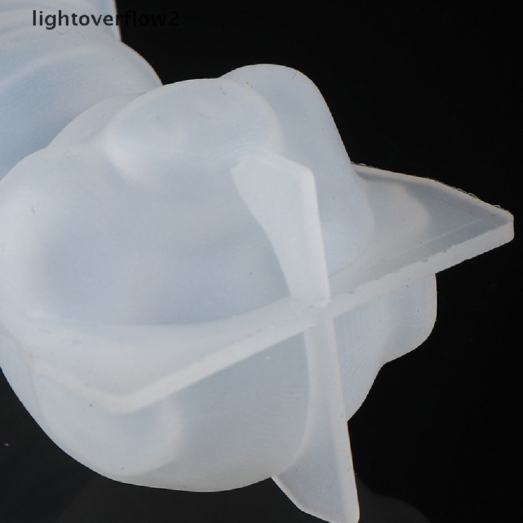 (lightoverflow2) Cetakan Resin Bentuk Kepala Anjing Bulldog / Babi / Kelinci 3D Bahan Silikon