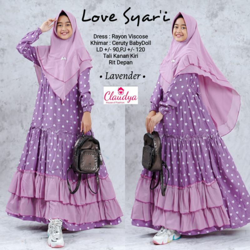 GAMIS ANAK USIA 12 -15 tahun /love syar'i