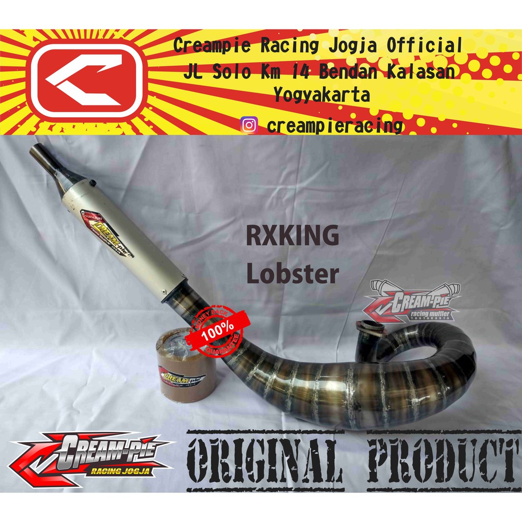 Knalpot Creampie RX KING Lobster Plat ORIGINAL