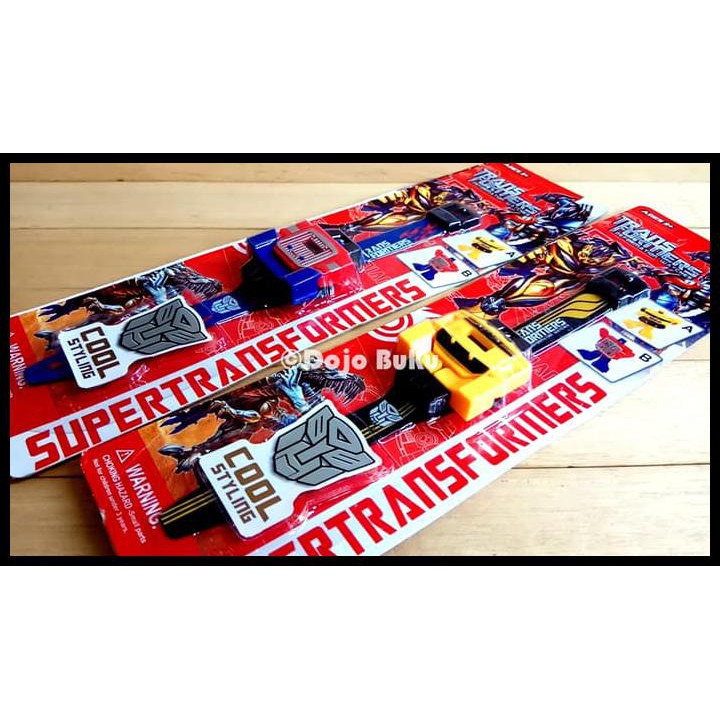 CUCI GUDANG Jam Tangan Anak TRANSFORMERS Optimus Bumblebee Proyeksi Projector