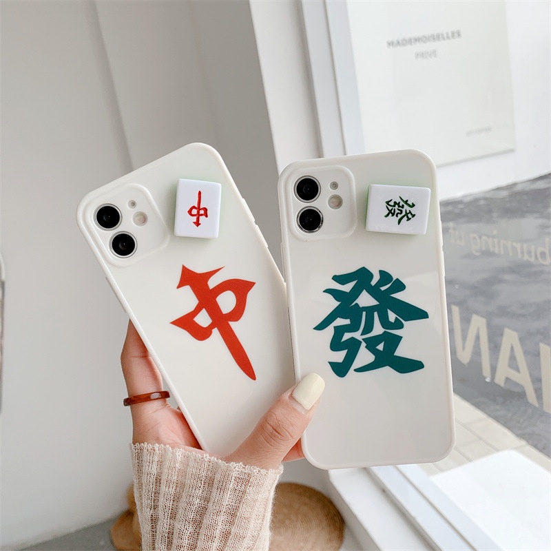 Soft Case Hp Gambar Mahjong Untuk Iphone 7 / 8plus / X / XR / XS / 11 / 12 / 13pro MAX / SE 2020