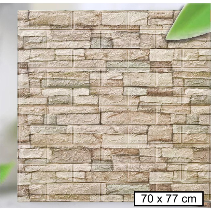Wallpaper Foam 3d Motif Batu Alam Image Num 8