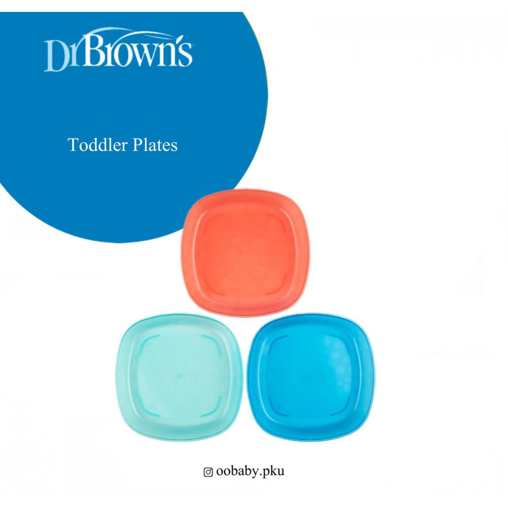 Dr.Brown's Toddler Plates 3-packs