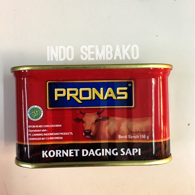 PRONAS Kornet Kaleng Daging Sapi 198g / Corned Beef Pronas 198 gram / Kornet Sapi Pronas Kecil