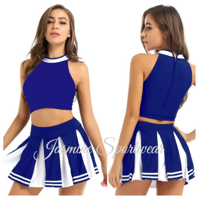 Game Day Sequin Crop Top In Royal Blue • Impressions Online Boutique