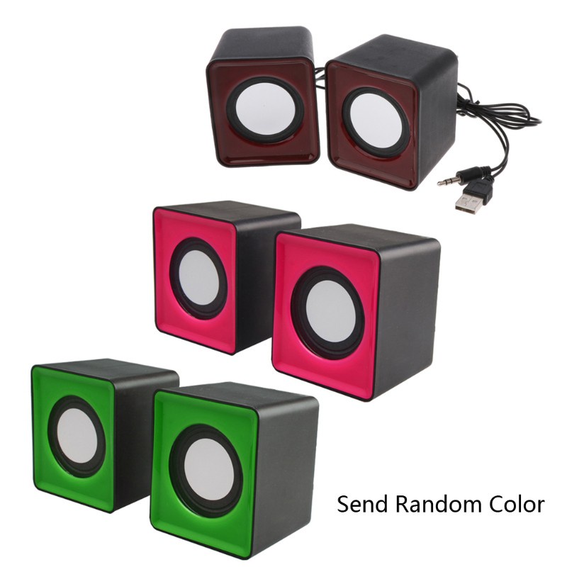 Cre Speaker Multimedia Mini Usb 2.0 Warna Acak Untuk Laptop / Pc / Mp3