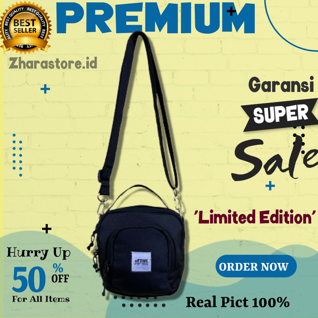Tas Sling Bag Leher Selempang Slempang Mini Pria Wanita Sling bouch Cowok Cewek Tas Hp Hanging Ori
