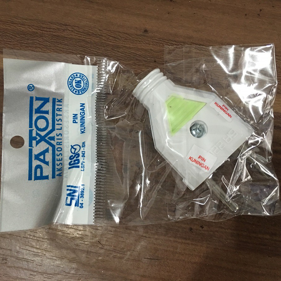 Steker Gepeng Pin Kuningan Merk Paxton SNI Grosir Ecer PX2 Steker Mini