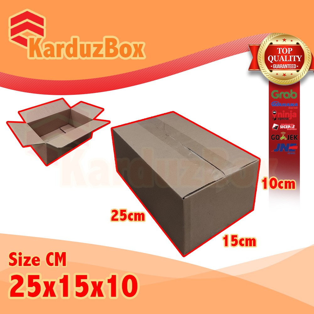 

25x15x10 kardus box packaging POLOS BARU