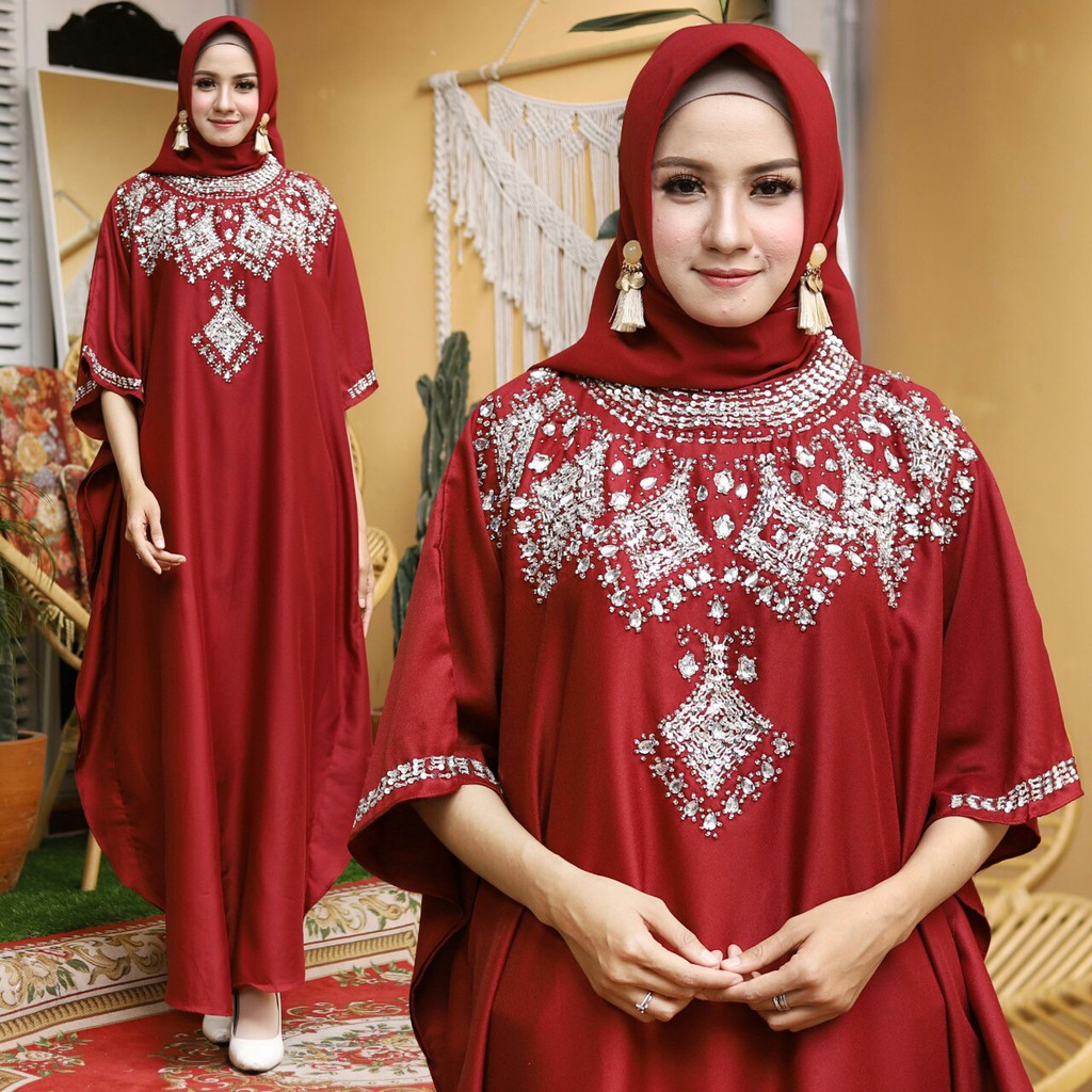 HOPYLOVY - Kaftan Wanita Terbaru Kombinasi Payet Felisia