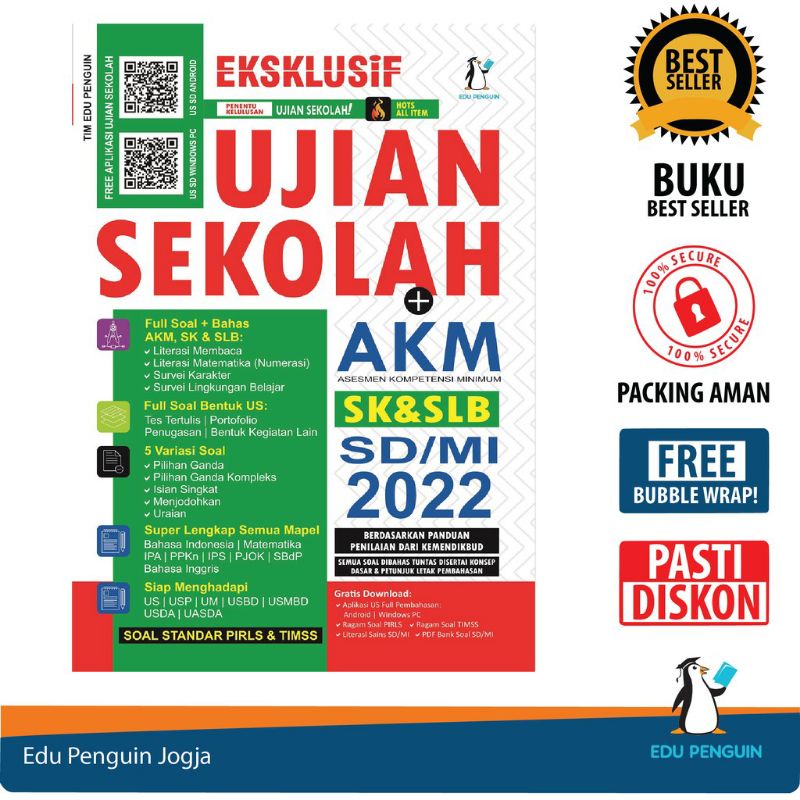 BUKU UJIAN SEKOLAH UJIAN NASIONAK SD/MI - AKM SD MI 2022 - EKSLUSIF UJIAN SEKOLAH AKM SD/MI 2022
