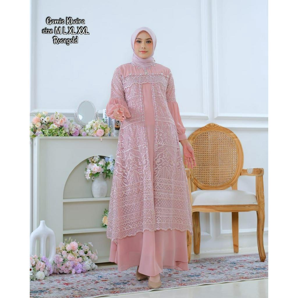 KHAIRA DRESS / KEBAYA SERAGAMAN //GAMIS PESTA DAN KONDANGAN TERBARU//GAMIS BROKAT