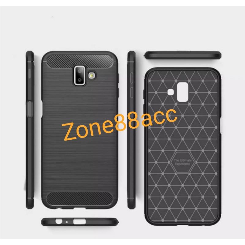 Silicon Case SAMSUNG J6 Plus Softcase iPAKY Carbon Casing Cover TPU