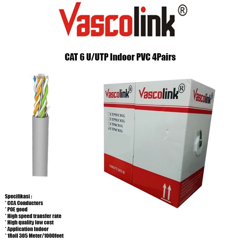 KABEL UTP VASCOLINK CAT6