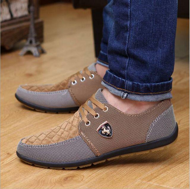 Goxpacer Pria Sepatu Pria Datar Kanvas Mengikat Tali Goxpacer Pria Sepatu Pria Datar Kanvas Mengikat Tali