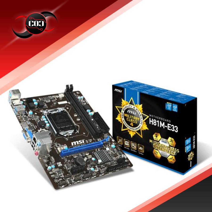 MSI H81M-E33 (LGA1150, H81, DDR3)