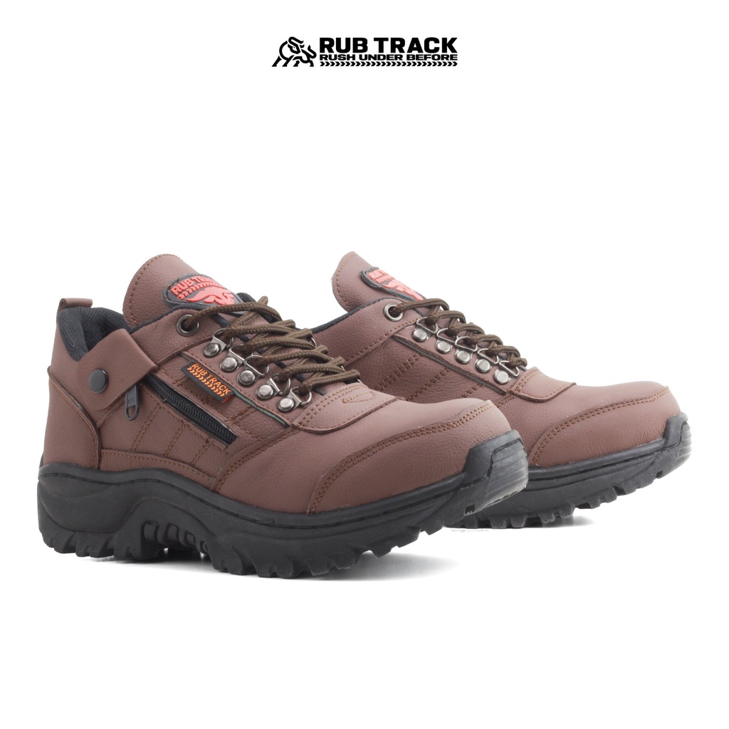 SEPATU SAFETY PRIA KULIT ASLI LOW BOOTS TRACKING SAFETY SHOES UJUNG BESI RUBICON TIREX RESLETING