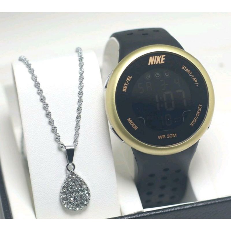 Jam Tangan Sport Free Kalung Jam Tangan Digital Jam Tangan Pria Wanita