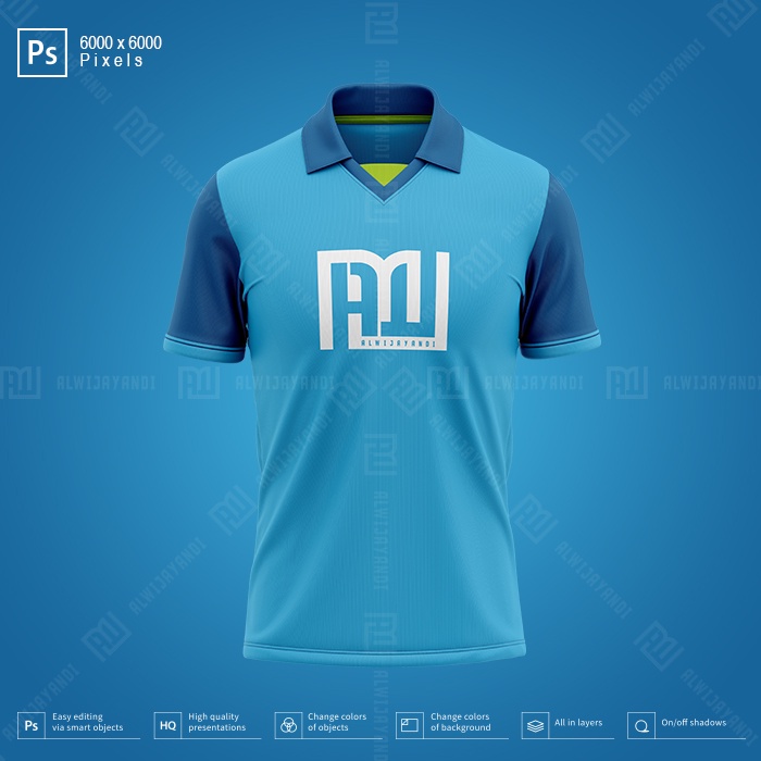 Jual MOCKUP JERSEY BOLA KERAH POLO VARIASI V - RESOLUSI 6Kx6K Pixel