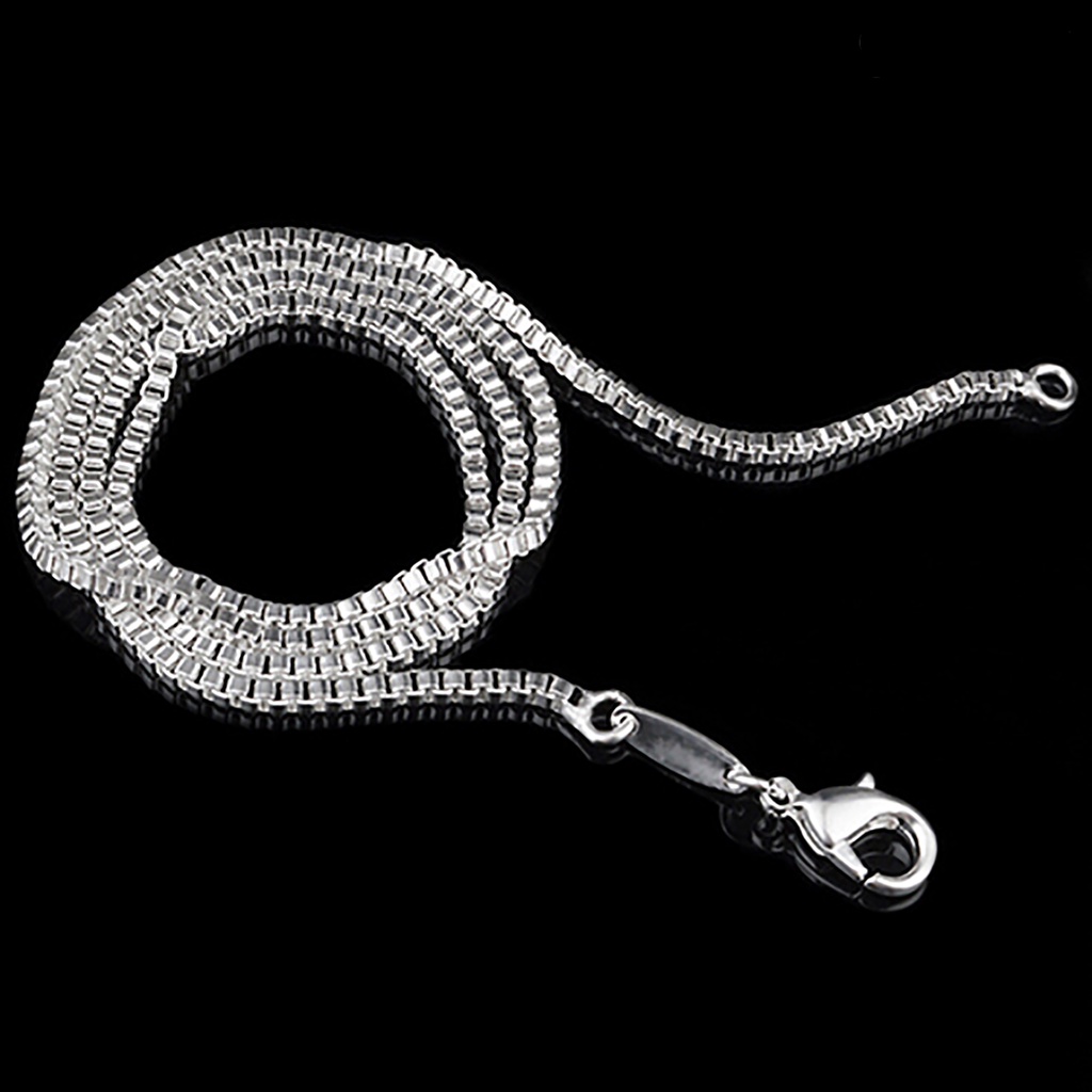 Kalung Rantai Sterling Silver 925 Ukuran 1.4mm 16 / 18 / 20 / 22 / 24inch Untuk Pesta Pernikahan