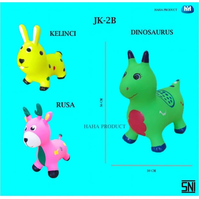 Jumping Animal / Kuda Kudaan Karet ( ada suara dan lampu )-1