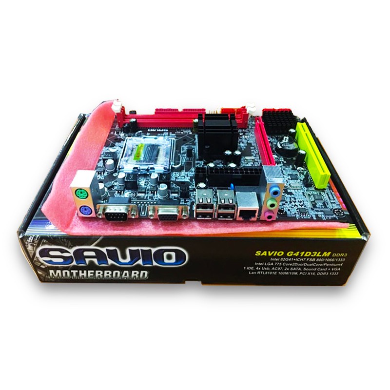 Savio G41 Motherboard Intel LGA 775 DDR3 G41D3LM