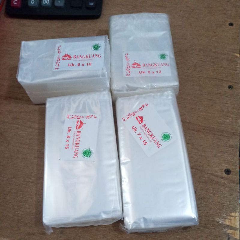 Plastik PP 03 Bening 6x10,7x15,8x15,9x15, 9x20
