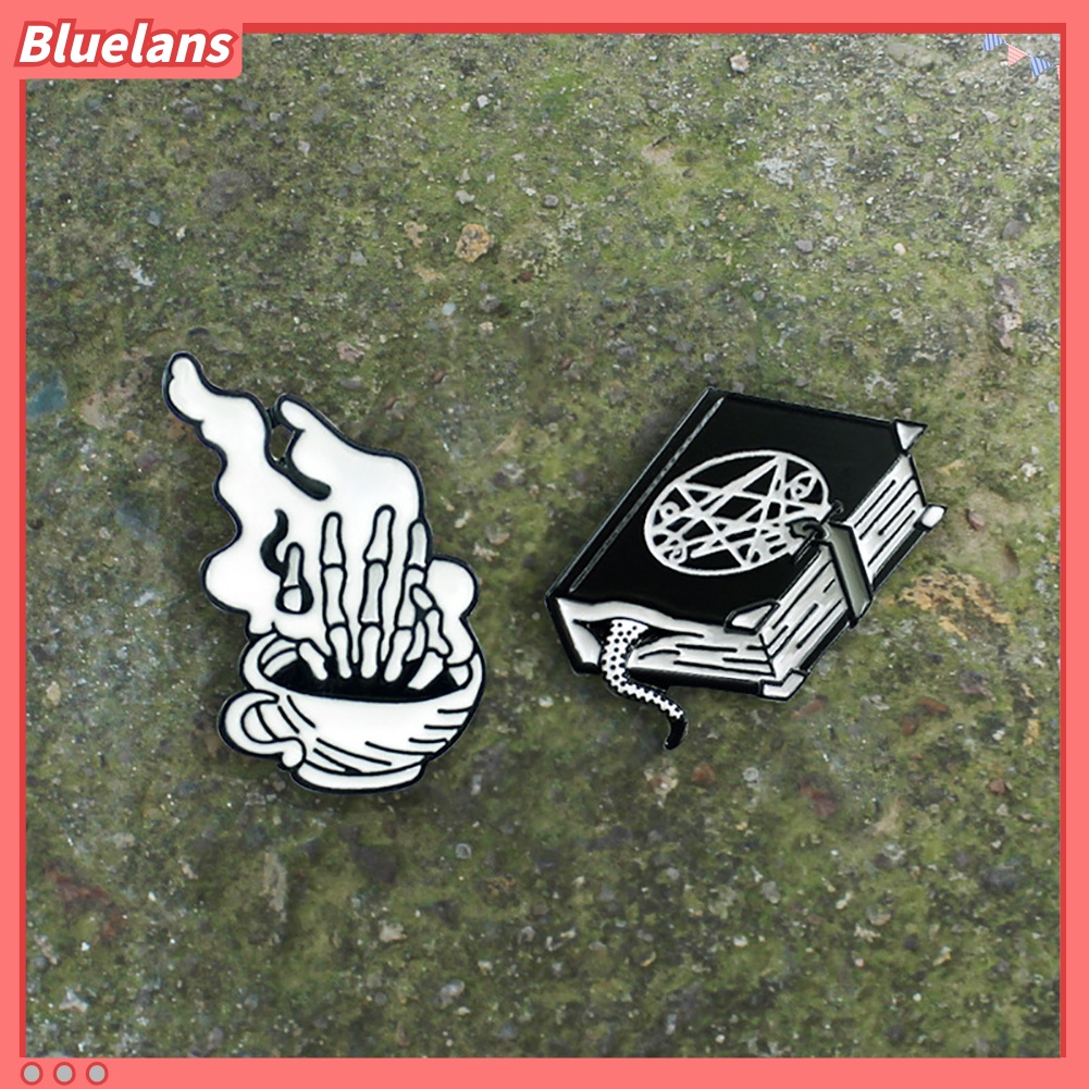 Bluelans Pin Bros Lencana Bentuk Buku Kopi Untuk Unisex