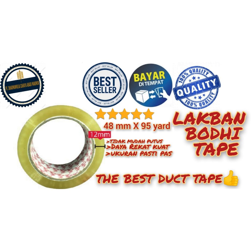 

LAKBAN BODHI BENING & COKLAT 48mm X 95 yard Termurah Berkualitas