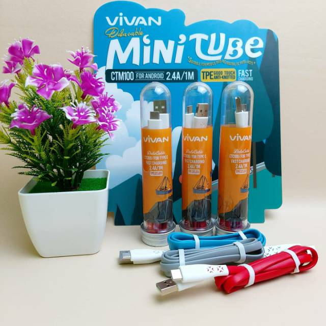 KABEL DATA TYPE C VIVAN CTC / KABEL CHARGER TYPE C / KABEL VIVAN TYPE C