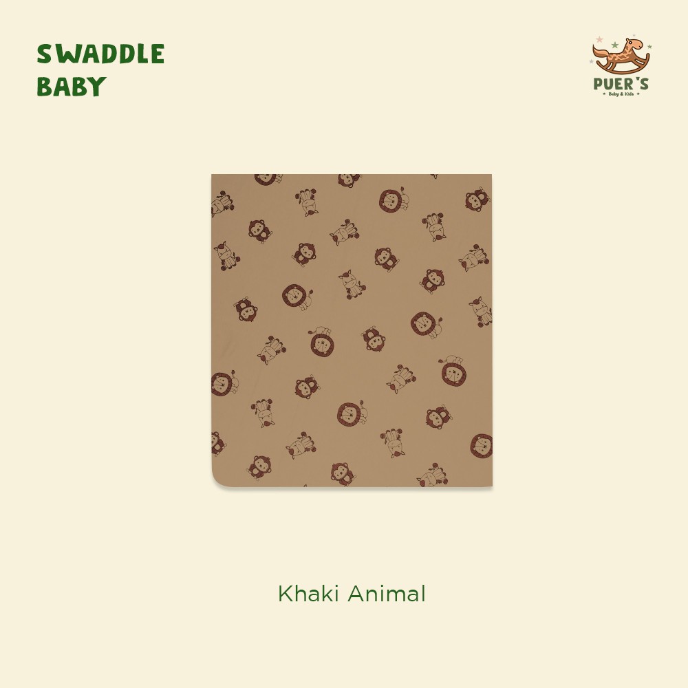 BEDONG BAYI (SWADDLE BABY) PUER'S KHAKI ANIMAL