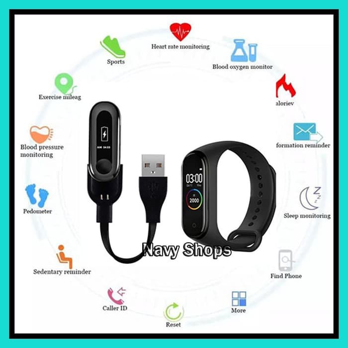 Smart Band M4 - Jam Tangan Olahraga Fitnes Tracker Smart Watch M4