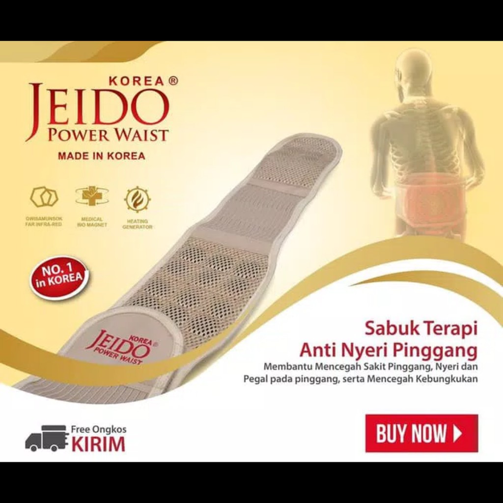 JEIDO POWER WAIST Size L (122 CM) - Sabuk Terapi Pinggang dijamin ORIGINAL 100 Persen