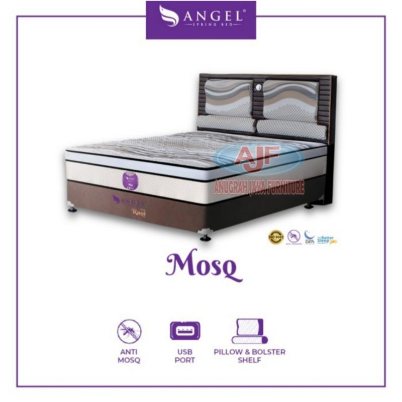 Fullset ANGEL Springbed TYPE MOSQ Matras + Divan Sandaran