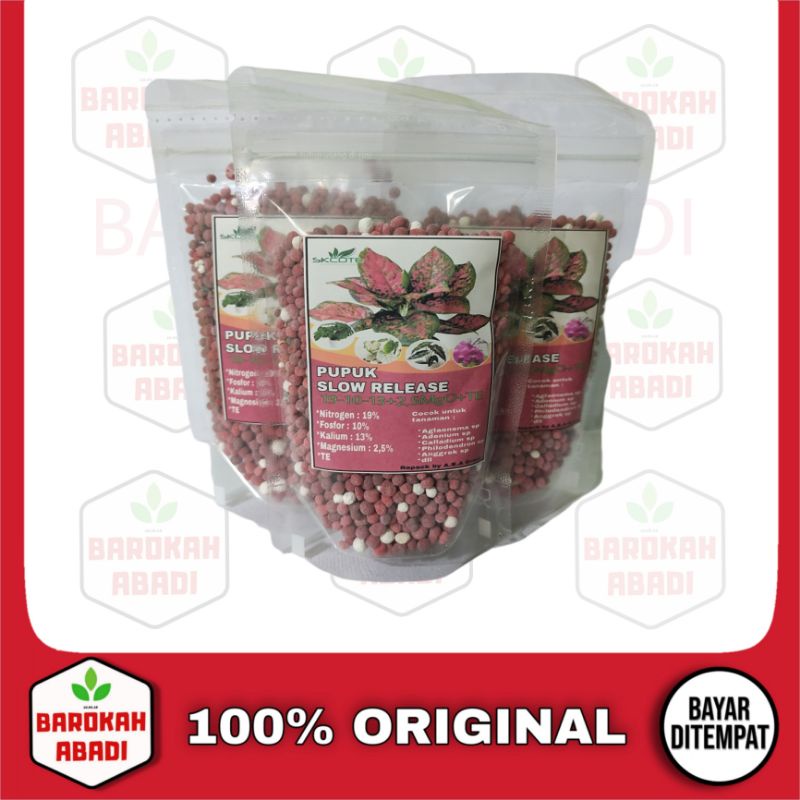 Pupuk merah Osmocote 19-10-13 +2.5MgO + TE 100 gram dekastar