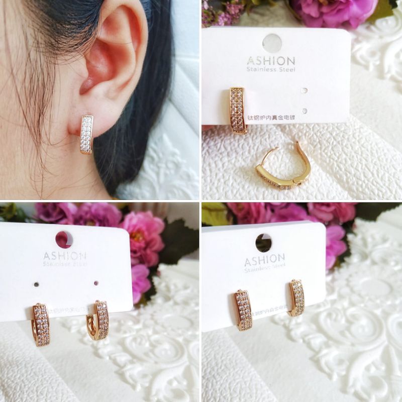 ANTING WANITA ANTING TITANIUM MODEL BERLIAN IMITASI