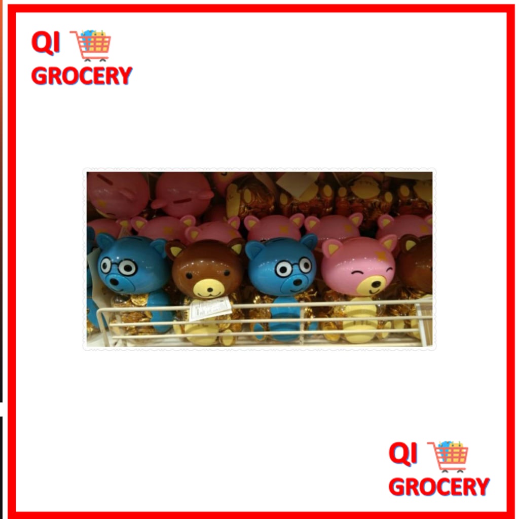 

Tyl Bear Coin Chocolate 240gr Pink / Biru / Cokelat