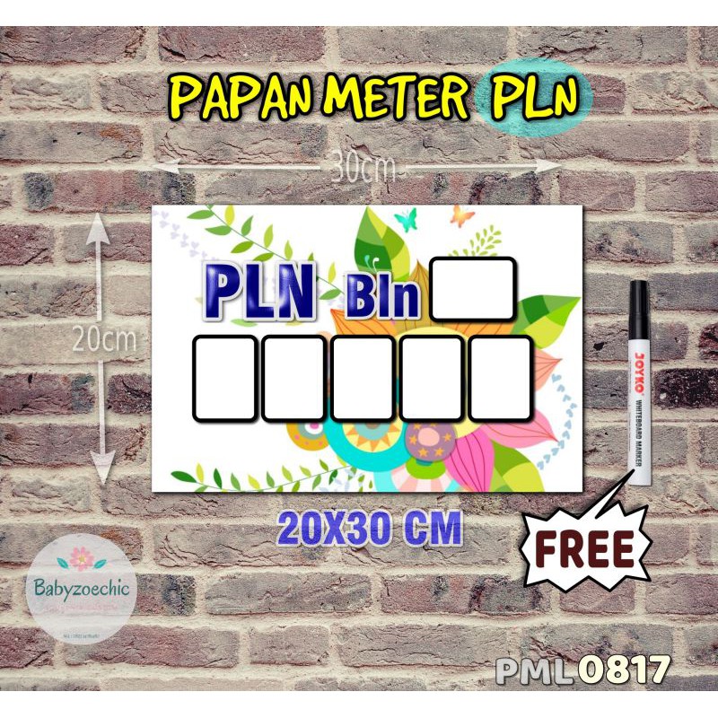 

Zoe Papan Meter Listrik PLN PAM motif Unik - Flower 17