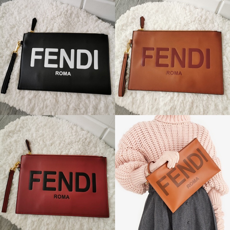 Clutch Fendi  Premium pakai kode kunci import Quality handbag import Pouch bag clutch bag