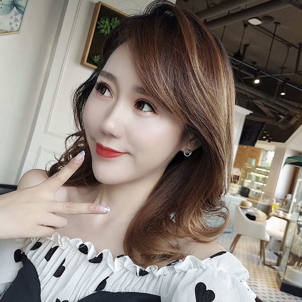 Hu Hu Hu Hu Hu Alat Bantu Pasang Kacamata♡ Anting Stud Berlian Imitasi Bentuk Hati Model Hollow Untuk Wanita