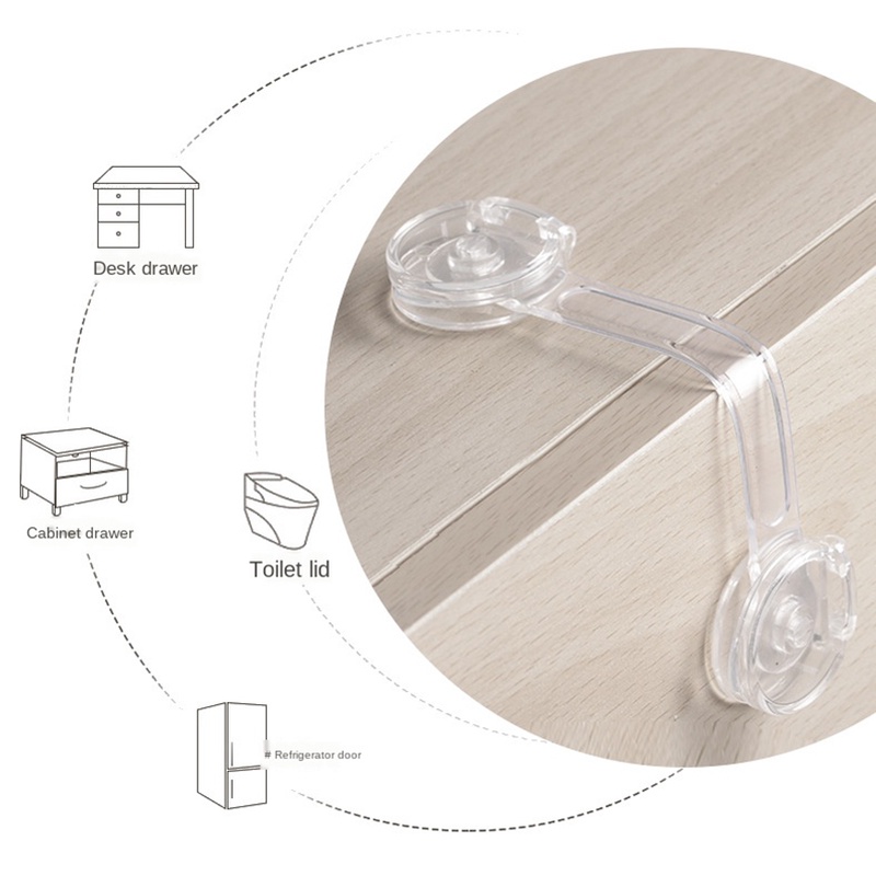 Child Safety Locks/Transparent Plastic Safety for Latches Kitchen Cabinets and Drawers