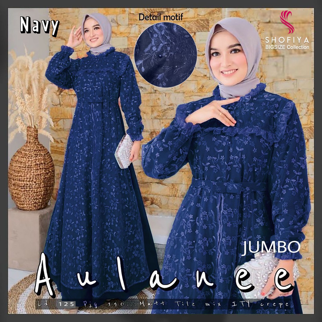 GAMIS PREMIUM AULANEE ORI SHOFIYAH  TILE MIX ITY CREPE JUMBO LD 120