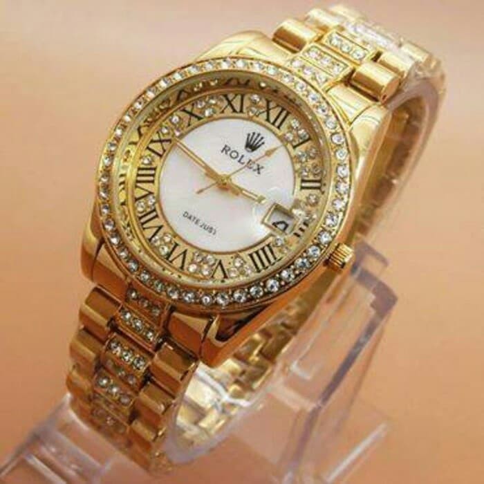 Jam Tangan Wanita Rolex Date Romawi Premium