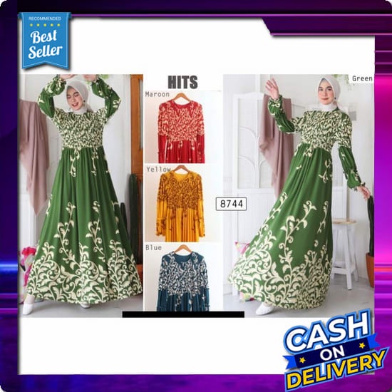 Baju Gamis Wanita Muslim Kanza Maxy Fashion Perempuan Dewasa Remaja Cewek Putri Ibu Modern Terbaru P