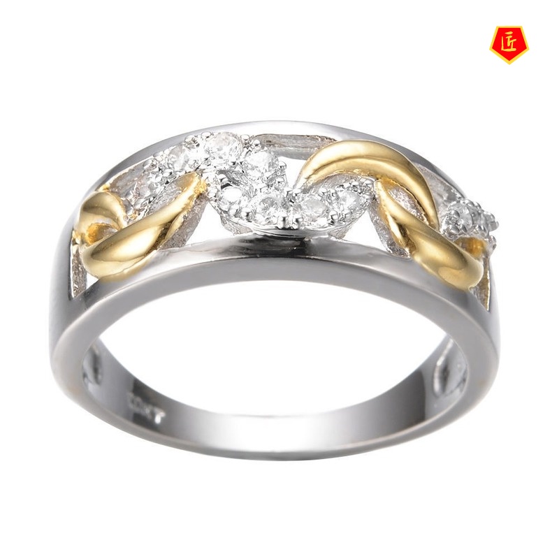 [Ready Stock]Fashion Classic Retro Silver Color Separation Ring