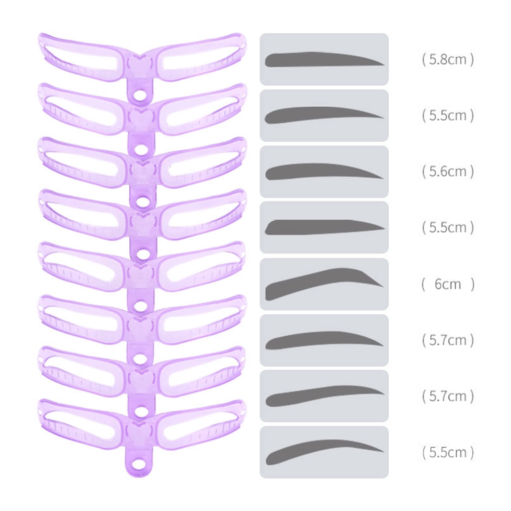 Cetakan / Stensil Pembentuk Alis 8 in 1