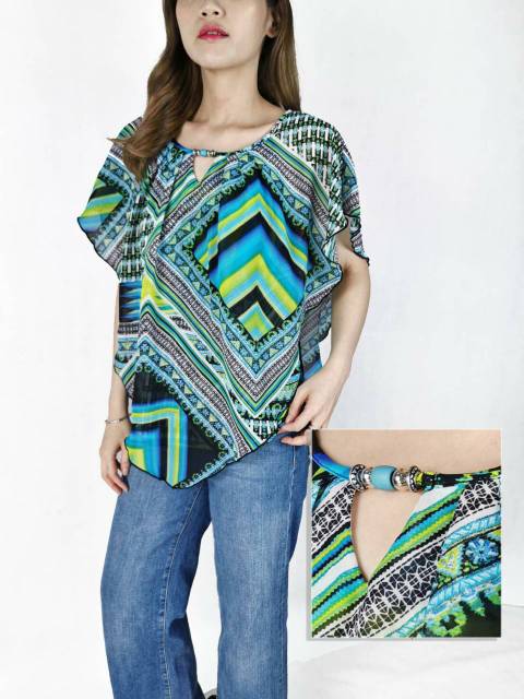 Studio work multicolor batwing blouse