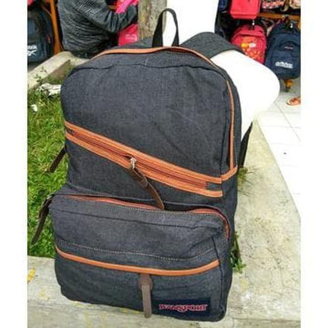 Barang Berkualitas TAS RANSEL JEANS HITAM/TAS SEKOLAH JANSPORT PRIA WANITA MURAH GROSIR ON SALE