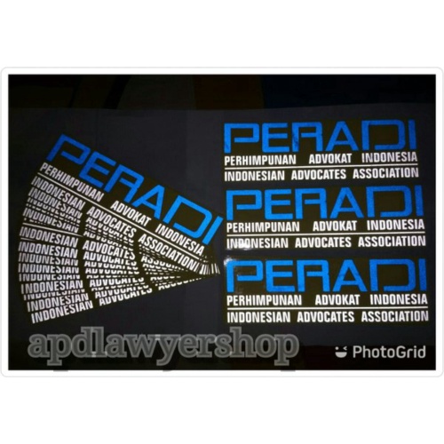tempelan stiker sticker aksesoris Cutting Stiker PERADI advokat pengacara lawyer 15cm kwalitas bagus